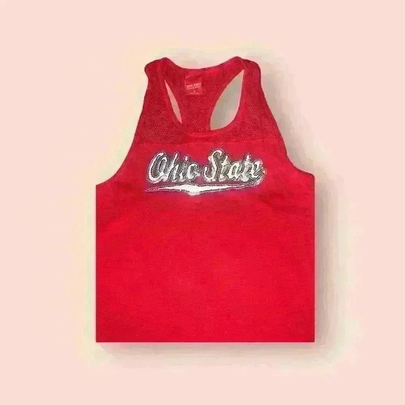 Ohio State Buckeyes Women's Red Racerback Tank Top Graphic Print Size S - Picture 2 of 4